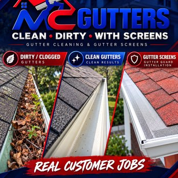 MC Gutters - Dirty gutters, clean gutters, or gutter screens -- we can take care of it. - Gutter Services Near Me MC Gutters - Dirty gutters, clean gutters, or gutter screens -- we can take care of it. - Gutter Services Near Me