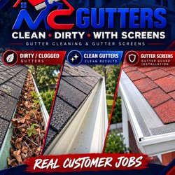 MC Gutters - Dirty gutters, clean gutters, or gutter screens -- we can take care of it.