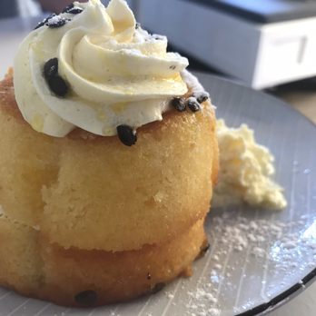 Hahei Beach Cafe - Angel lemon cake with passion fruit cream - Cafes Near Me - Hahei, WKO