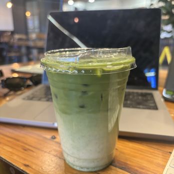 Cafe HwaSan - Vanilla Matcha Latte - Korean Near Me - Plano, Texas