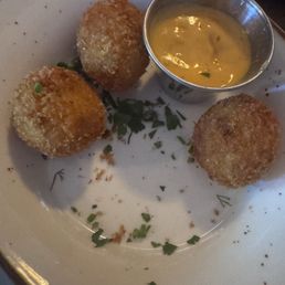 Arancini. Not bad. A little bland but we enjoyed them. Arancini. Not bad. A little bland but we enjoyed them.