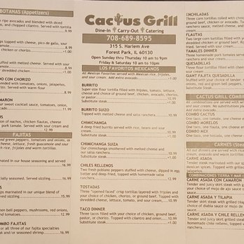 Cactus grill - Cactus Grill, 315 S. Harlem, Forest Park, Illinois Menu - Mexican Near Me - Forest Park, Illinois Cactus grill - Cactus Grill, 315 S. Harlem, Forest Park, Illinois Menu - Mexican Near Me - Forest Park, Illinois
