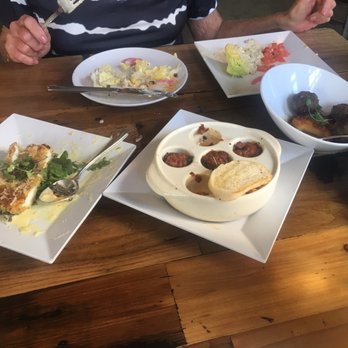 Skyline Kitchen & Vine - Calamari, stuffed mushrooms, meatballs, and wedge salad. All of these were very good! - New American Near Me - Reno, Nevada Skyline Kitchen & Vine - Calamari, stuffed mushrooms, meatballs, and wedge salad. All of these were very good! - New American Near Me - Reno, Nevada