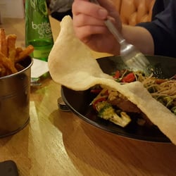 All Bar One - Unrecognisable 'pad thai' with a single, inexplicably long prawn cracker.