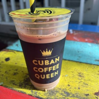 Cuban Coffee Queen - Iced coffee made with coffee cubes with a shot of vanilla - Coffee & Tea Near Me - Key West, Florida