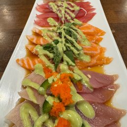 Alabacore, Salmon, Tuna, and Yellowtail Carpaccio