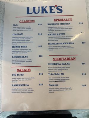 Menu photo 1 Luke's Ventura, CA Menu photo 1 Luke's Ventura, CA