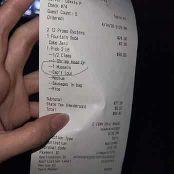 Cap’t Loui Henderson - Special combo A. 2lbs seafood + 1 free side. CHECK UR RECEIPTS!! - Seafood Near Me - Las Vegas, Nevada Cap’t Loui Henderson - Special combo A. 2lbs seafood + 1 free side. CHECK UR RECEIPTS!! - Seafood Near Me - Las Vegas, Nevada