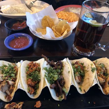 El Potrero - 5 corn tacos $12.99 dinner. Free salsa and chips. 32 ounce beers. - Mexican Near Me - Grand Blanc, Michigan