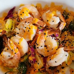Blue Moon Taphouse - Korean Bowl with shrimp upgrade