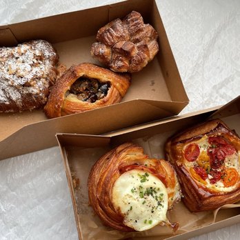 Moonbelly Bakery - Almond croissant, fig & cream, cardamom bun, ham & egg, tomato & goat cheese - Bakeries Near Me - Sacramento, California Moonbelly Bakery - Almond croissant, fig & cream, cardamom bun, ham & egg, tomato & goat cheese - Bakeries Near Me - Sacramento, California