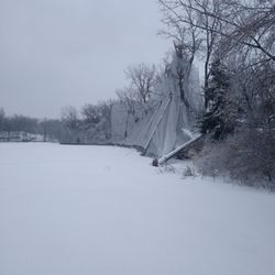 Stonebrook Driving Range - The range net knocked over in early February. It's been like this up to my post