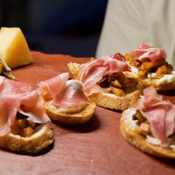 Trevi's - Prosciutto Crostini with melon and fig - Italian Near Me - Champions Gate, Florida Trevi's - Prosciutto Crostini with melon and fig - Italian Near Me - Champions Gate, Florida