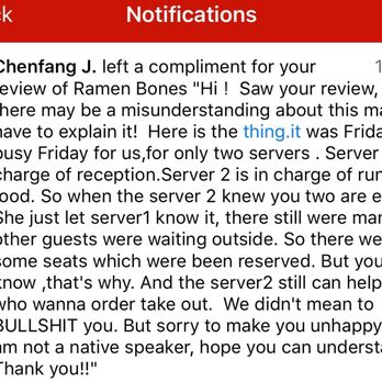 Ramen Bones - Chenfang: do your business a favor PUT UP A SIGN IN SHEET to avoid any further "misunderstandings". - Noodles Near Me - Kapolei, Hawaii Ramen Bones - Chenfang: do your business a favor PUT UP A SIGN IN SHEET to avoid any further "misunderstandings". - Noodles Near Me - Kapolei, Hawaii