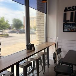 Motor Town Pizza - Window seating inside