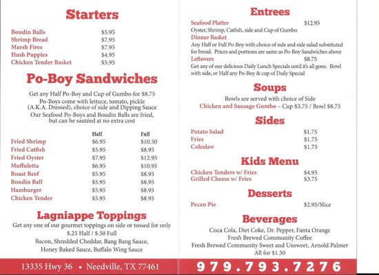 Menu photo 7 Bayou Boys Needville, TX