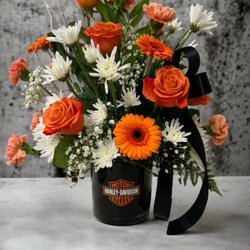Forget Me Not Florist - Custom Harley Davidson arrangement