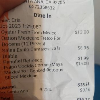 Tres islas seafood - Here's the proof charging me for the salsa... Also missing my pound and a half of shrimp that I was going to do with the salsa... WTF - Seafood Markets Near Me - Santa Ana, California Tres islas seafood - Here's the proof charging me for the salsa... Also missing my pound and a half of shrimp that I was going to do with the salsa... WTF - Seafood Markets Near Me - Santa Ana, California
