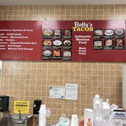 Betty's Tacos - Inside menu