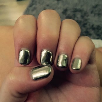Legends Nails & Spa - Mirror chrome gel on my own nails after a week - Nail Salons Near Me - Rancho Cucamonga, California