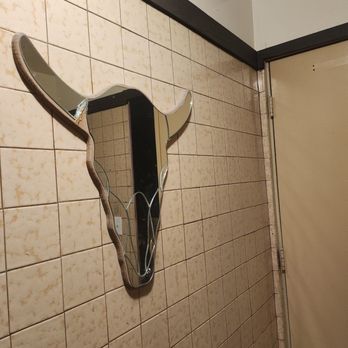 Steak Corral - Decorative mirror in the ladies restroom:D - Steakhouses Near Me - Whittier, California