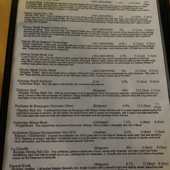 Thirsty Monk - Menu - Pubs Near Me - Asheville, North Carolina