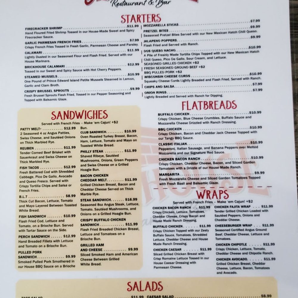 Brickhouse Restaurant & Bar - Menu - Beer Bar Near Me - Toledo, Ohio