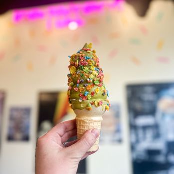 Simons Says Dip This - an ice cream cone with sprinkles - Ice Cream & Frozen Yogurt Near Me - Durham, North Carolina