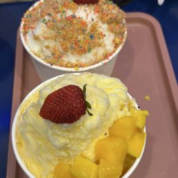 Mango and milk and cereal shave ice Mango and milk and cereal shave ice