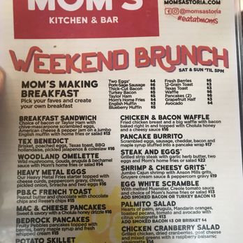 Mom's Kitchen & Bar - Menu - Bars Near Me - Astoria, New York Mom's Kitchen & Bar - Menu - Bars Near Me - Astoria, New York