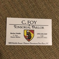 C Foy Tonsorial Parlor in New Bern gift card
