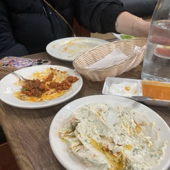 Karam - Various appetizers, including muhamarra, hummas/beyrooti, and halloumi - Mediterranean Near Me - San Francisco, California