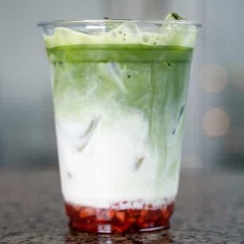 Coffee Up Roastery - Strawberry Matcha Latte - Coffee & Tea Near Me - Chino, California