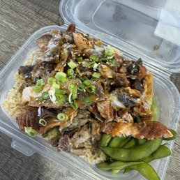 Crispy Salmon over Rice