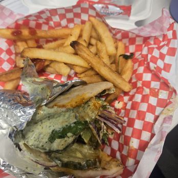 Che Butter Jonez - The Kojak a grilled chicken pita with fries. - Halal Near Me - Atlanta, Georgia Che Butter Jonez - The Kojak a grilled chicken pita with fries. - Halal Near Me - Atlanta, Georgia