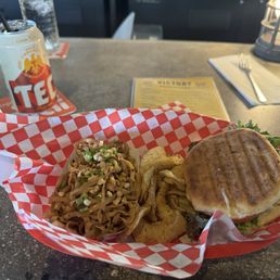 Spicy Check Sandwich with a side of Ramon Spicy Check Sandwich with a side of Ramon
