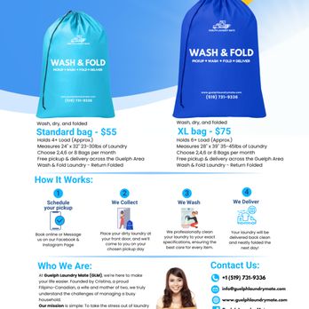 Laundry & Cleaning Mate - We offer convenient wash and fold services with two flexible options:
1. By weight
2. By bag (flat rate) - Laundry Services Near Me Laundry & Cleaning Mate - We offer convenient wash and fold services with two flexible options:
1. By weight
2. By bag (flat rate) - Laundry Services Near Me