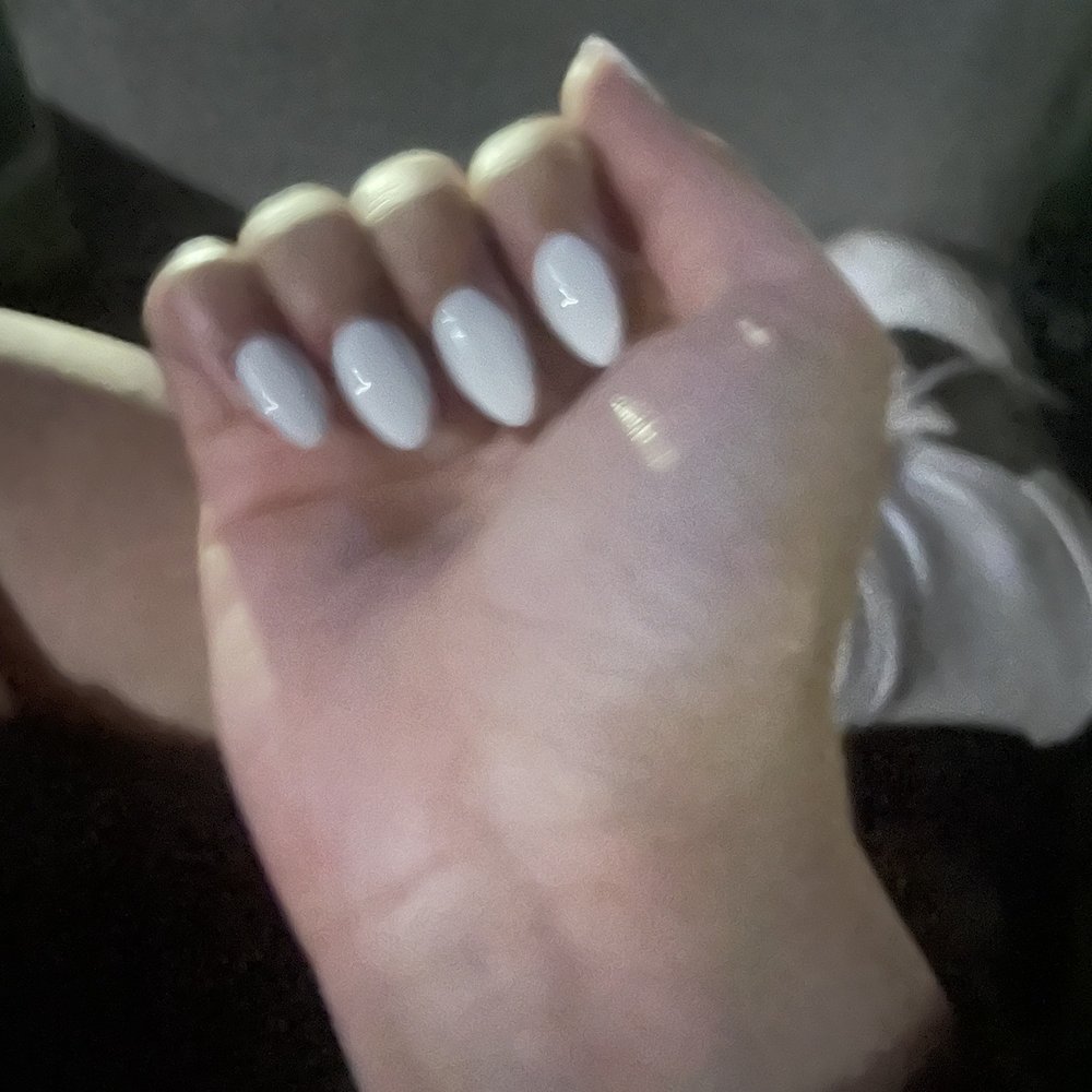 Kimmy Nail & Spa - Almond-shaped white acrylic nails - Nail Salons Near Me - San Antonio, Texas Kimmy Nail & Spa - Almond-shaped white acrylic nails - Nail Salons Near Me - San Antonio, Texas