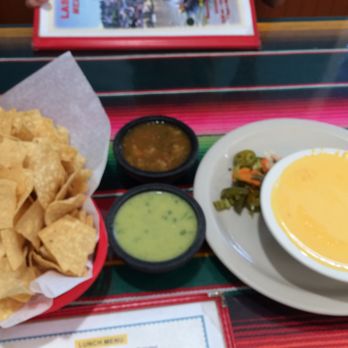 Las Cocinas - Crispy Chips, Decent Green Salsa, Bang for you Buck Queso...Hot salsa not our favorite.. - Mexican Near Me - Bastrop, Texas