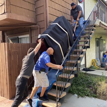 George The Piano Mover - George and his men going upstairs very carefully - Piano Services Near Me - Pinon hills , California