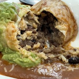 Wet Burrito- Mojado Burrito Carne Asada cross section Wet Burrito- Mojado Burrito Carne Asada cross section