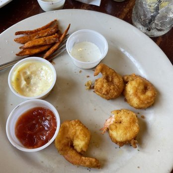 Foolish Frog - Dinner shrimp basket ($26). 2 sides-- sweet potato fries and broccoli - Seafood Near Me - Saint Helena Island, South Carolina Foolish Frog - Dinner shrimp basket ($26). 2 sides-- sweet potato fries and broccoli - Seafood Near Me - Saint Helena Island, South Carolina