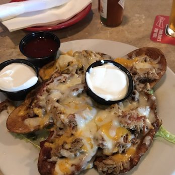 Cali BBQ - Loaded Potato Skins topped with bacon, pulled pork, and melted cheese! - Barbeque Near Me - Spring Valley, California