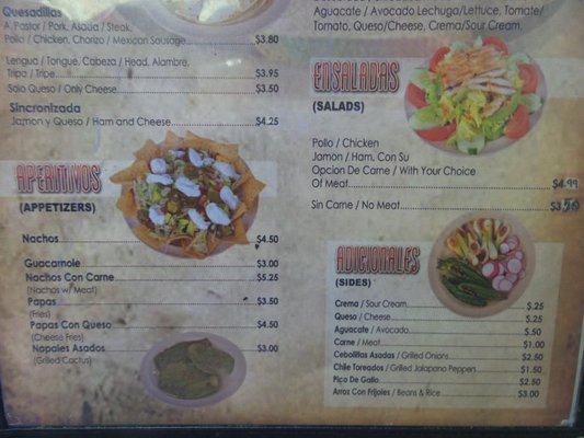 Menu photo 2 Taqueria El Tio Aurora, IL