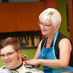 Blue Bamboo Hair Salon - Kelly loves her clients.