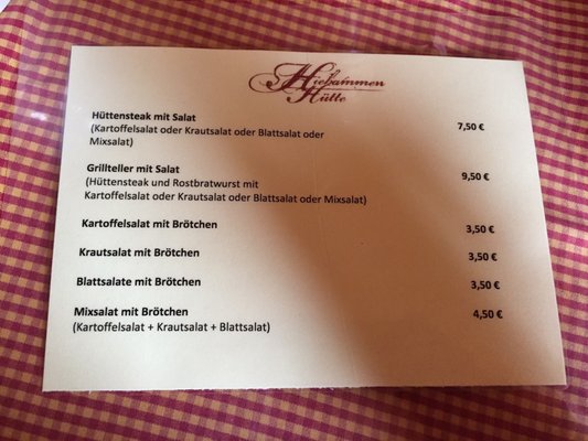 Menu photo 2 Hiebammen Hütte Brilon, NW