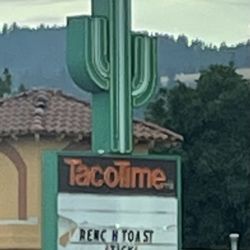 Taco Time - Nothing says stay away like a broken sign nobody fixes for over a year.