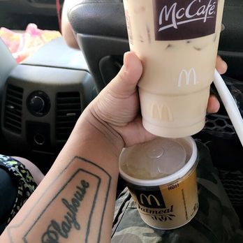 McDonalds - Ice hazelnut coffee & oatmeal for breakfast 7/22/2017 - Fast Food Near Me - Delano, California