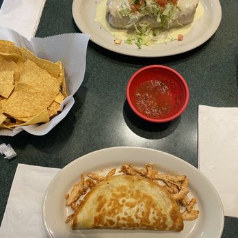 Ranchera Mexican Restaurant - Chicken quesadilla and wet burrito - Mexican Near Me - Indianapolis, Indiana