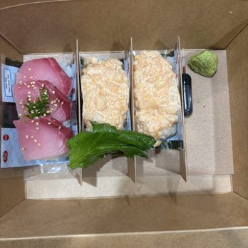 Raw N Dash - Hamachi and Spicy Scallop Hand Rolls - Poke Near Me - Diamond Bar, California Raw N Dash - Hamachi and Spicy Scallop Hand Rolls - Poke Near Me - Diamond Bar, California